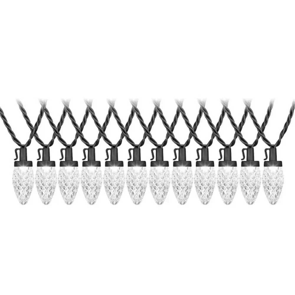 Gemmy Lightshow 24 Count 23 ft C9 Color Motion White LED Christmas Lights NEW